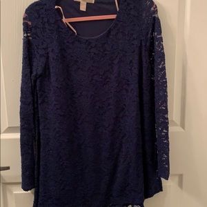 Navy lace dress